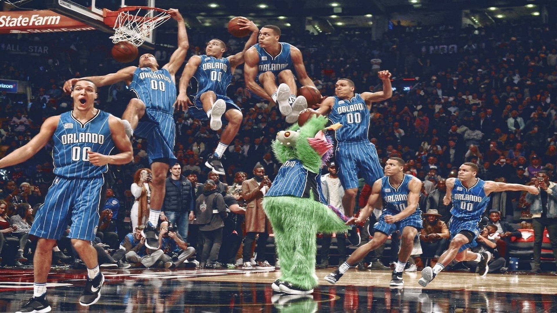 NBA全明星赛星光熠熠 新生代球员闪耀赛场